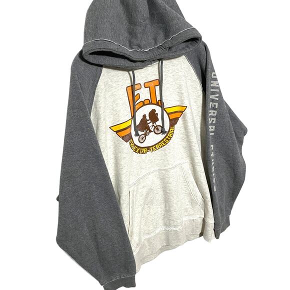 Universal Studios ET Extra Terrestrial Sweatshirt Hoodie Mens L Retro Active NWT - Picture 3 of 10